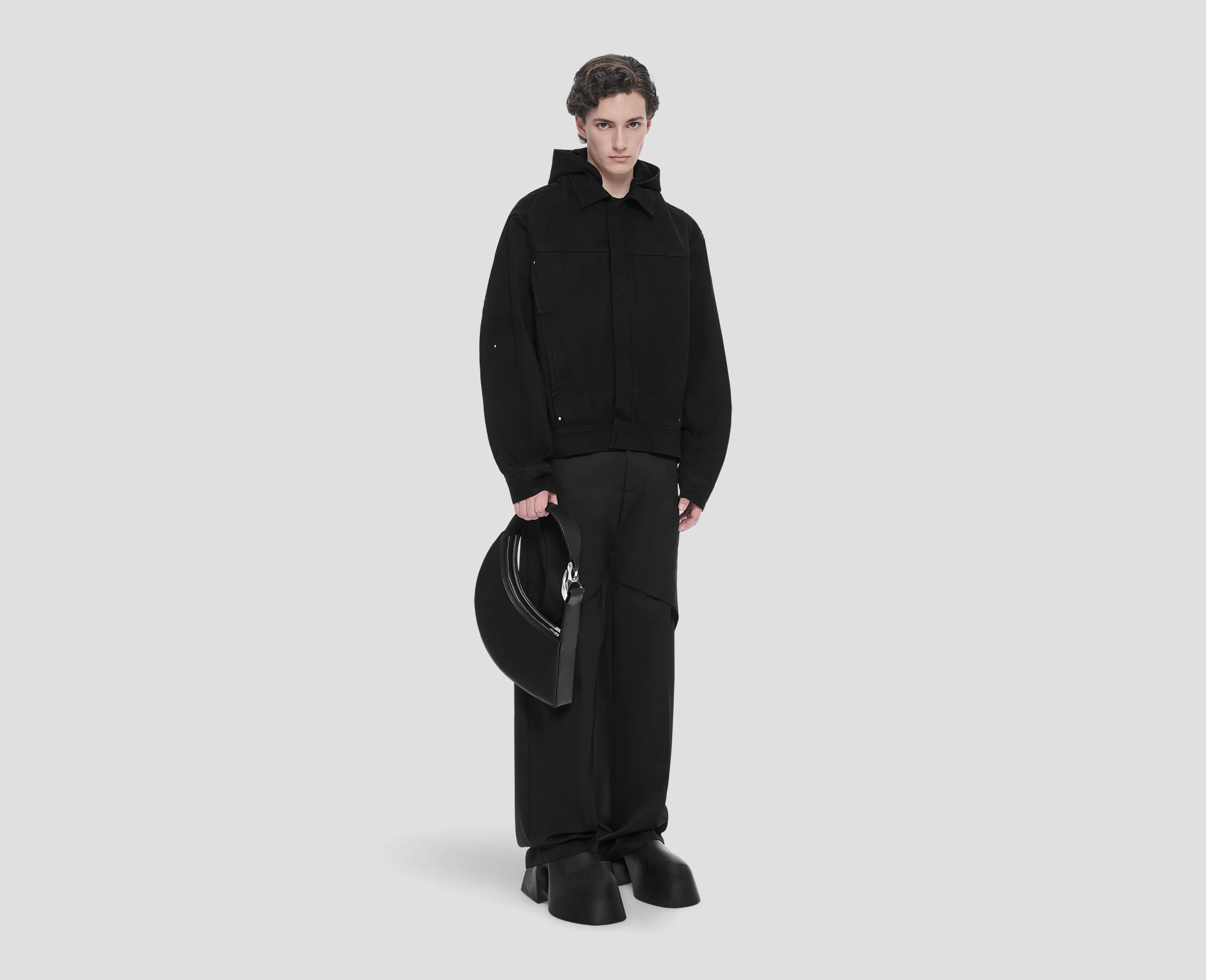 DENIM HOODED JACKET - Image 3