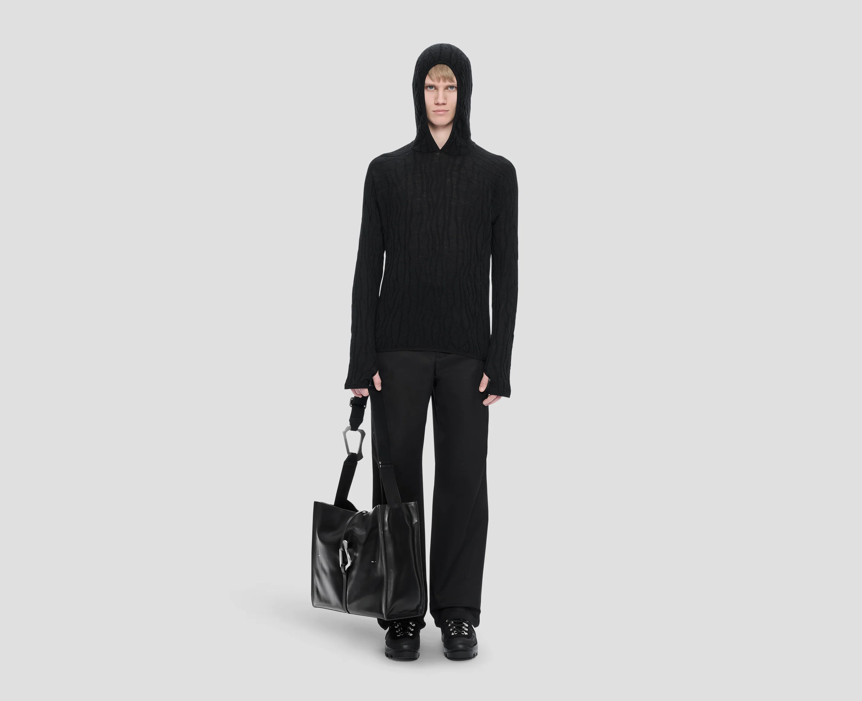 SORTSOL KNIT HOODIE - Image 3